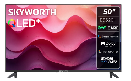 Skyworth 50" E5520H 2K QLED Google Smart TV with Google Assistant