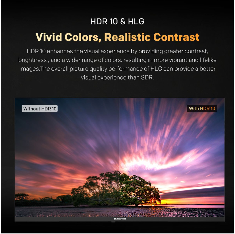 Skyworth 50" E5520H 2K QLED Google Smart TV with Google Assistant